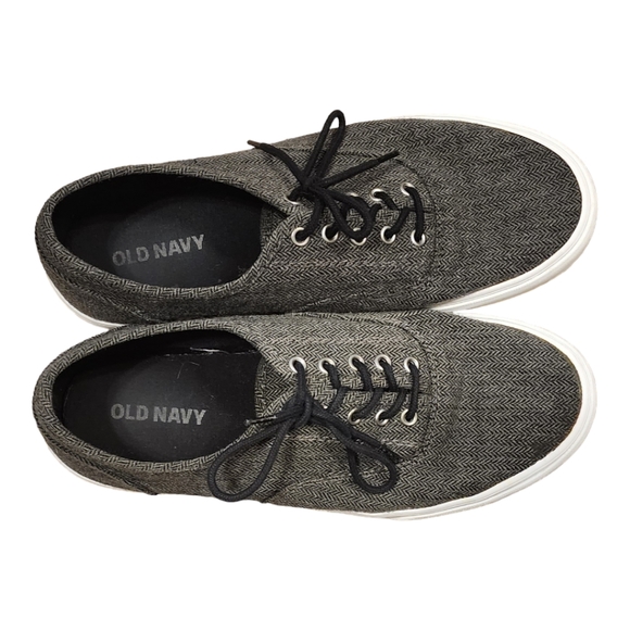 Old Navy Men's Lace-Up Shoes, Casual Sneakers, Black/Grey, Size 9 - Picture 2 of 7